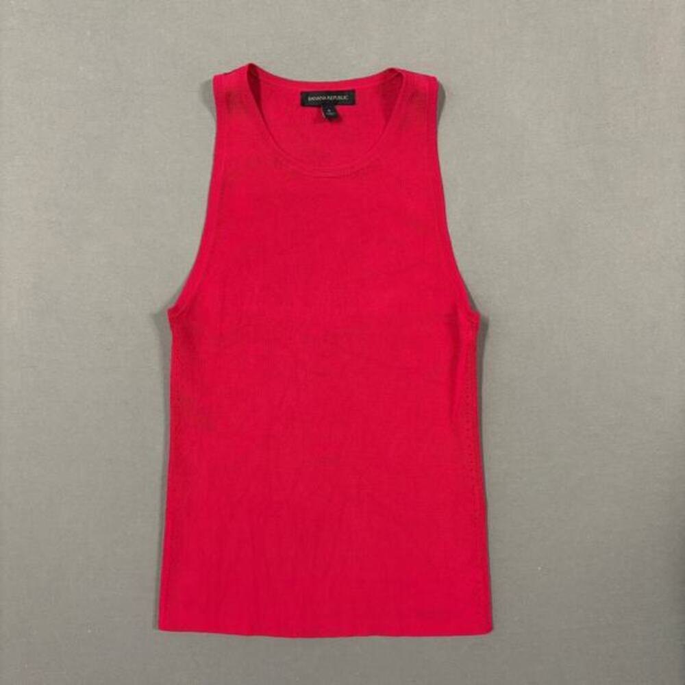 BANANA REPUBLIC Women's Hot Pink Tank Size S office basics‎